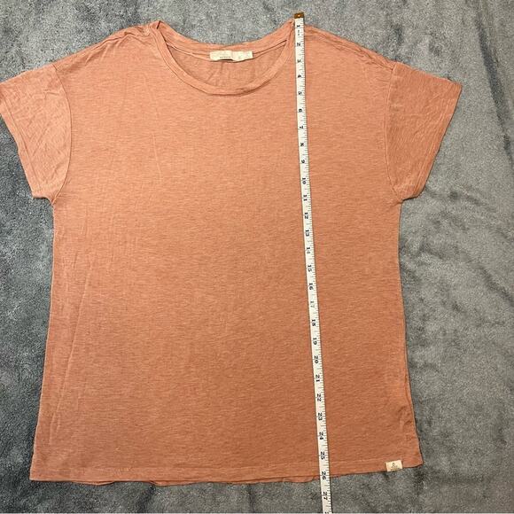Prana Pink Coral Basic Lounge Casual Loose Fit Short Sleeve Tshirt Size Small - Picture 6 of 8